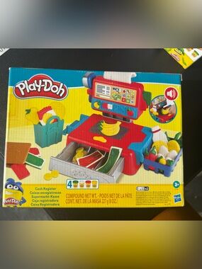 NIB Play-Doh Kids Cash Register Playset - Multicolor with 4 Play-Doh Colors